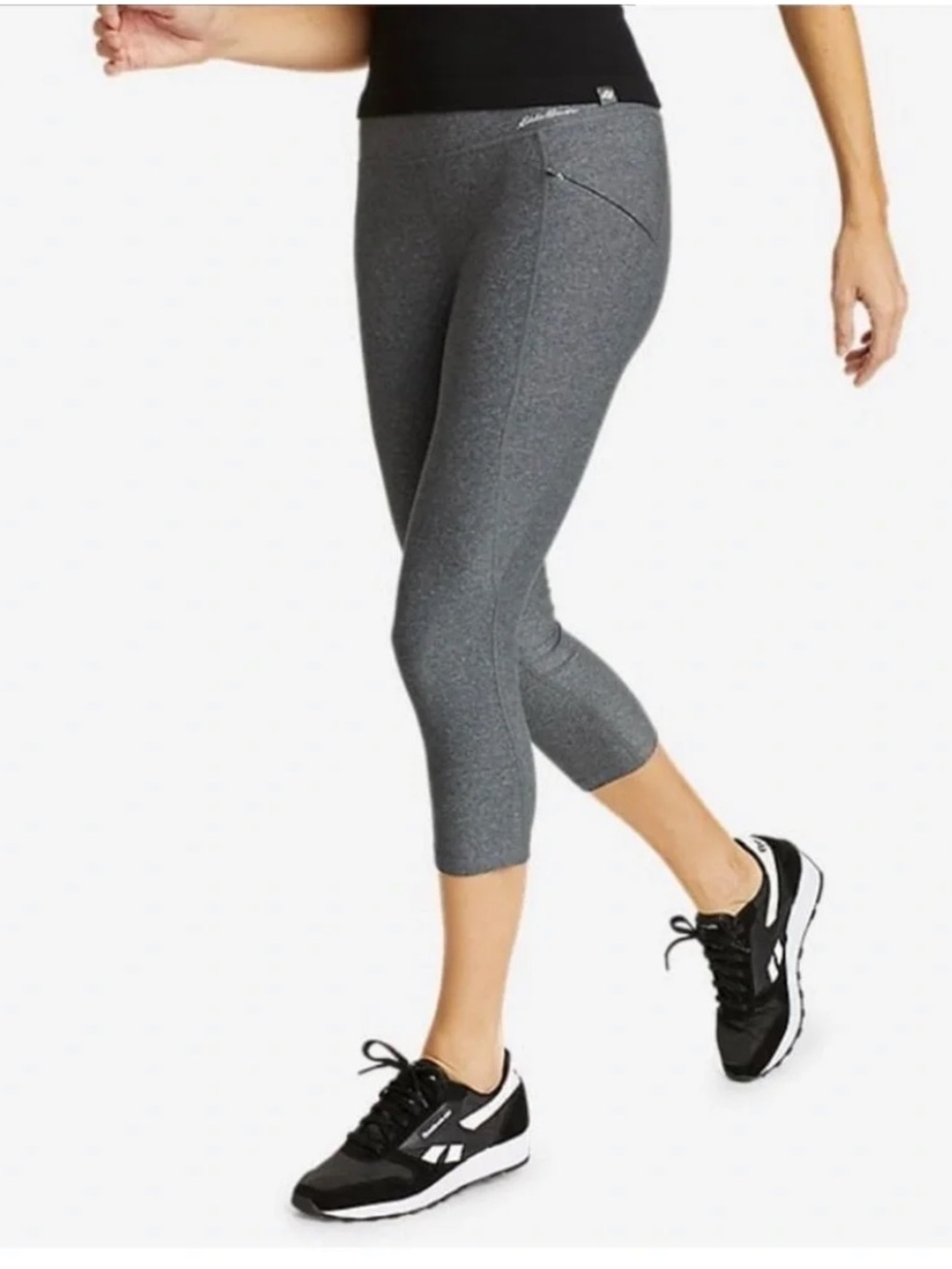 Eddie Bauer Trail tight Capri high-rise Heather gray leggings NEW NWT XS